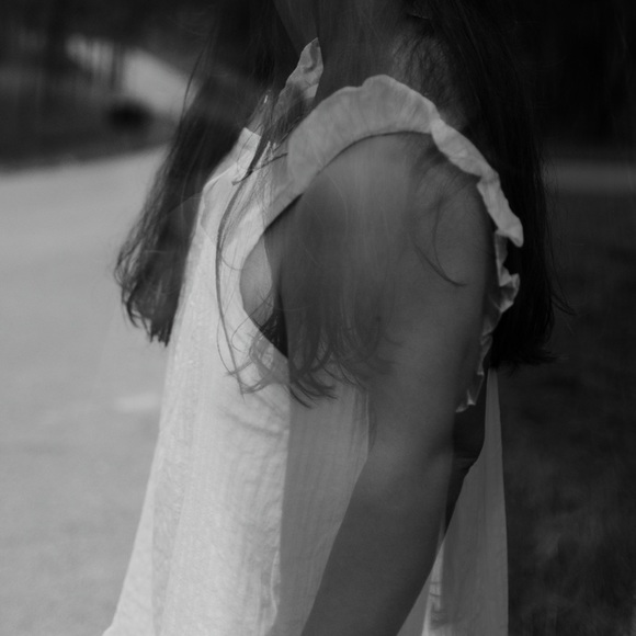 Madewell white and silver lined Dress Large - Picture 6 of 6